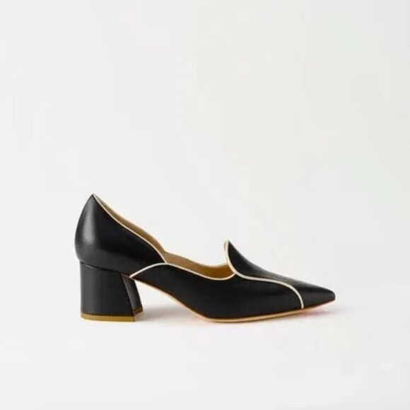Mavette Fiona Loafers Leather  Chunky Heel Black